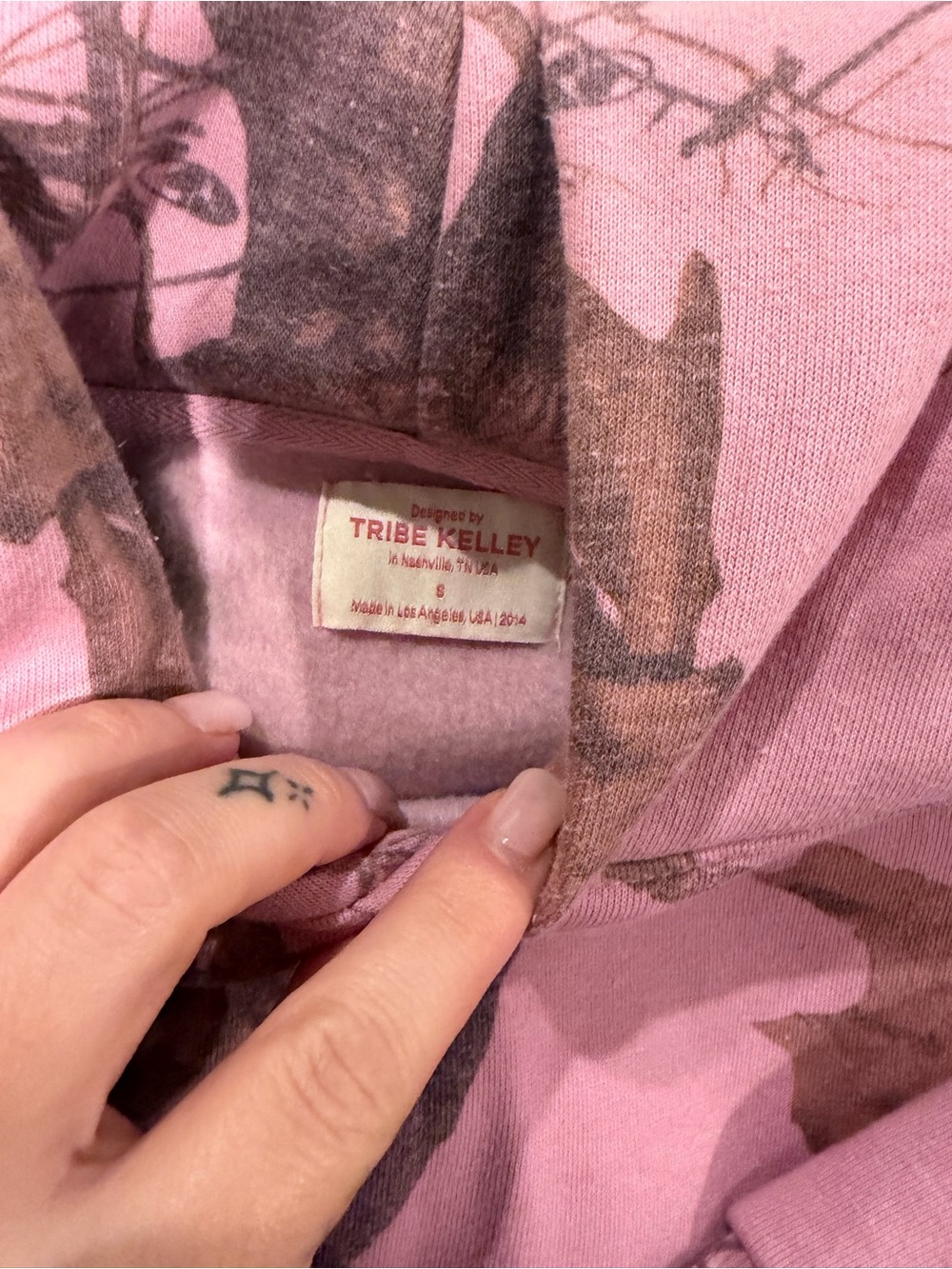 Pink Camo Hoodie Sweatshirt - Women's Cozy Pullover - Picture 2 of 2